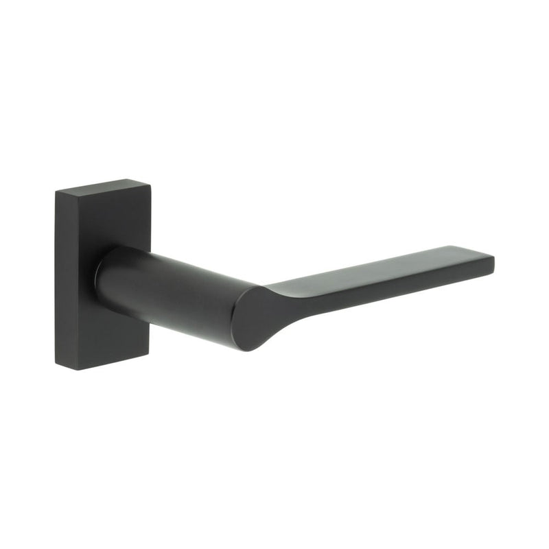 CR-105 Black Multi Point Rectangular Rose Door Handle - CR-105D4MB