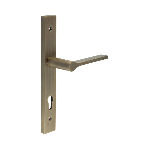 CR-105 Antique Brass Multi Point Backplate Door Handle - CR-105G4AB