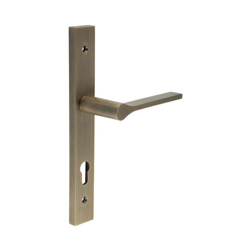 CR-105 Antique Brass Multi Point Backplate Door Handle - CR-105G4AB