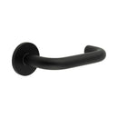 CR-106 Black Fixed Dead Round Rose Door Handle - CR-106A3MB - Choice Handles