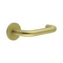 CR-106 Satin Brass Fixed Dead Round Rose Door Handle - CR-106A3SB - Choice Handles