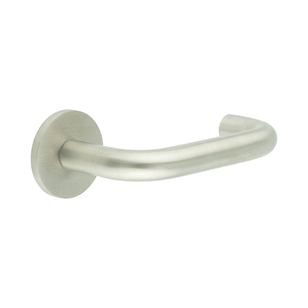 CR-106 Satin Stainless Steel  Fixed Dead Round Rose Door Handle - CR-106A3SSS - Choice Handles
