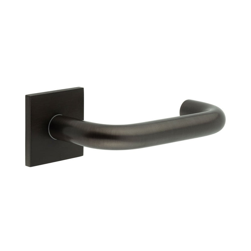 CR-106 Dark Bronze Sprung Square Rose Door Handle - CR-106B1DB - Choice Handles