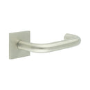 CR-106 Satin Stainless Steel  Fixed Dead Square Rose Door Handle - CR-106B3SSS - Choice Handles