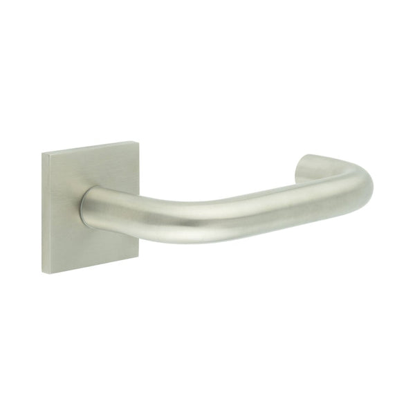 CR-106 Satin Stainless Steel  Fixed Dead Square Rose Door Handle - CR-106B3SSS