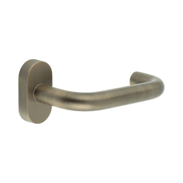 CR-106 Antique Brass Multi Point Oval Rose Door Handle - CR-106C4AB - Choice Handles
