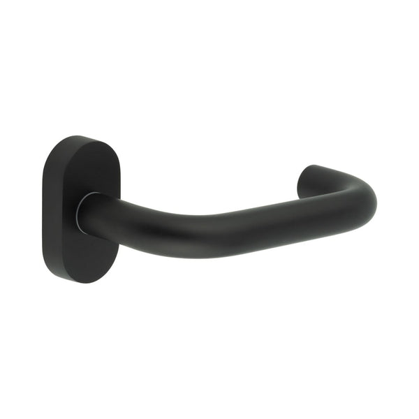 CR-106 Black Multi Point Oval Rose Door Handle - CR-106C4MB - Choice Handles