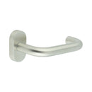 CR-106 Satin Stainless Steel Multi Point Oval Rose Door Handle - CR-106C4SSS - Choice Handles
