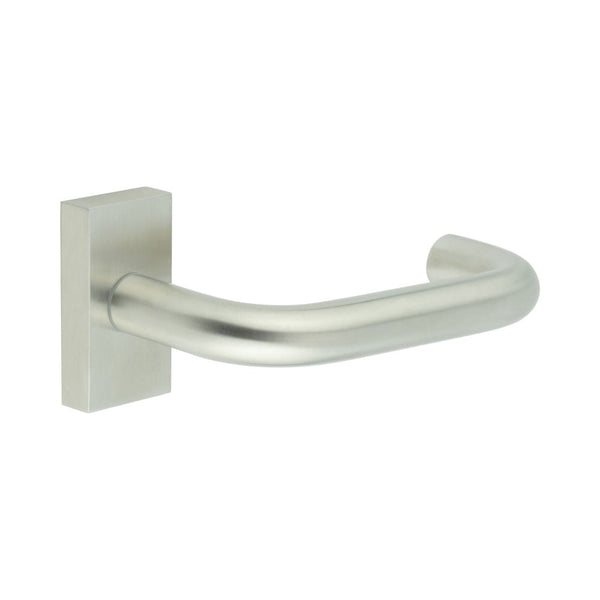 CR-106 Satin Stainless Steel Multi Point Rectangular Rose Door Handle - CR-106D4SSS