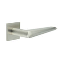 CR-107 Satin Stainless Steel  Unsprung Square Rose Door Handle - CR-107B2SSS - Choice Handles