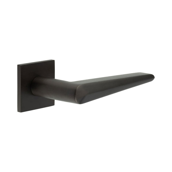 CR-107 Dark Bronze Fixed Dead Square Rose Door Handle - CR-107B3DB