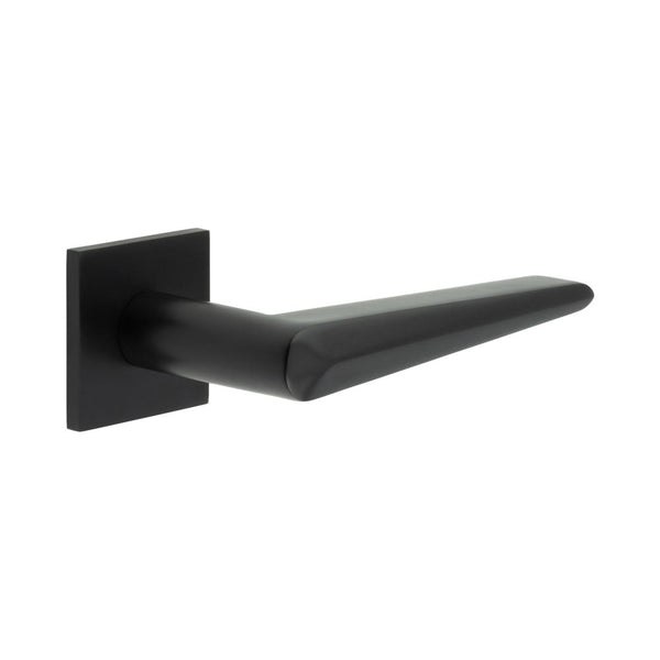 CR-107 Black Fixed Dead Square Rose Door Handle - CR-107B3MB