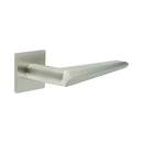 CR-107 Satin Stainless Steel  Fixed Dead Square Rose Door Handle - CR-107B3SSS - Choice Handles