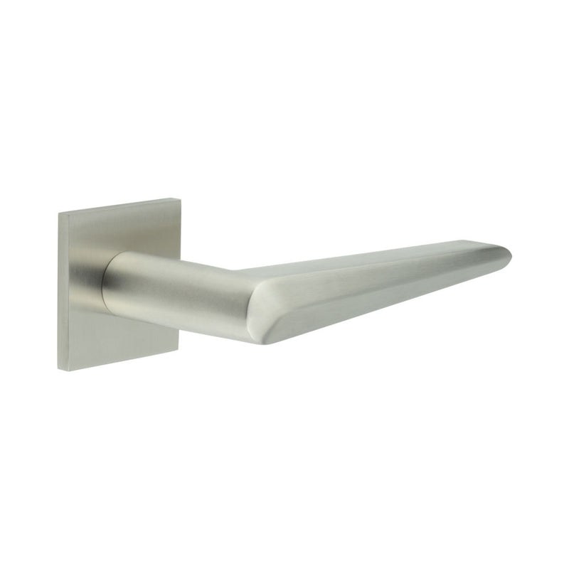 CR-107 Satin Stainless Steel  Fixed Dead Square Rose Door Handle - CR-107B3SSS