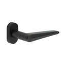 CR-107 Black Multi Point Oval Rose Door Handle - CR-107C4MB - Choice Handles