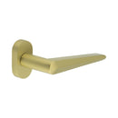 CR-107 Satin Brass Multi Point Oval Rose Door Handle - CR-107C4SB - Choice Handles