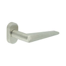 CR-107 Satin Stainless Steel Multi Point Oval Rose Door Handle - CR-107C4SSS - Choice Handles