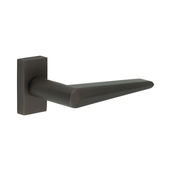 CR-107 Dark Bronze Multi Point Rectangular Rose Door Handle - CR-107D4DB