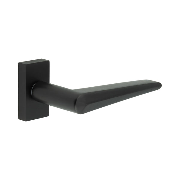CR-107 Black Multi Point Rectangular Rose Door Handle - CR-107D4MB
