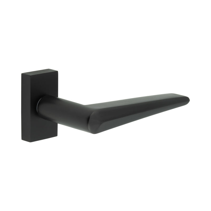 CR-107 Black Multi Point Rectangular Rose Door Handle - CR-107D4MB