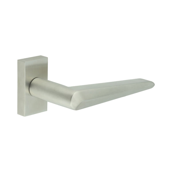 CR-107 Satin Stainless Steel Multi Point Rectangular Rose Door Handle - CR-107D4SSS
