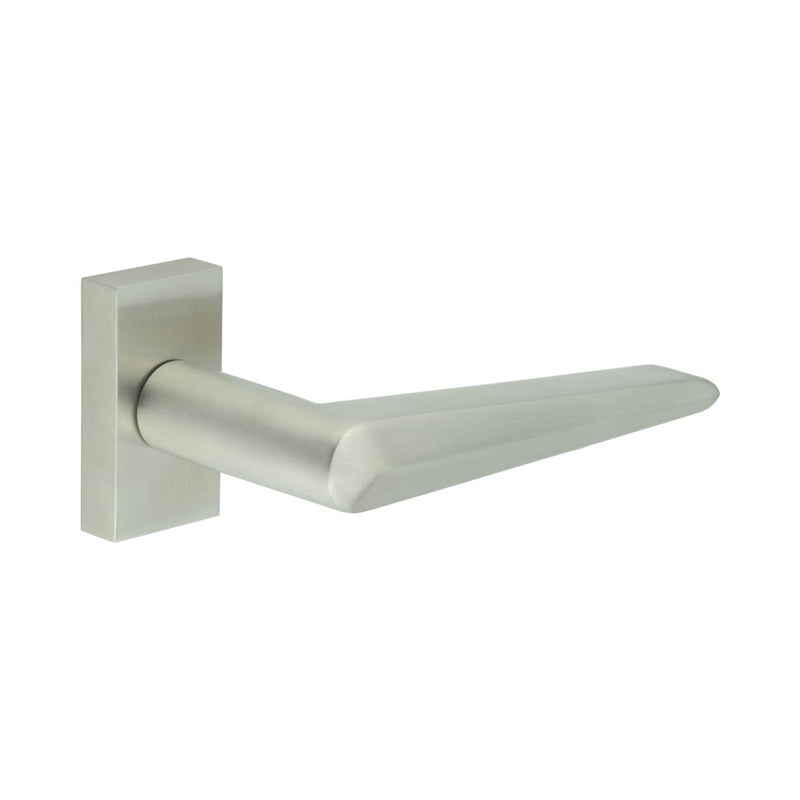 CR-107 Satin Stainless Steel Multi Point Rectangular Rose Door Handle - CR-107D4SSS