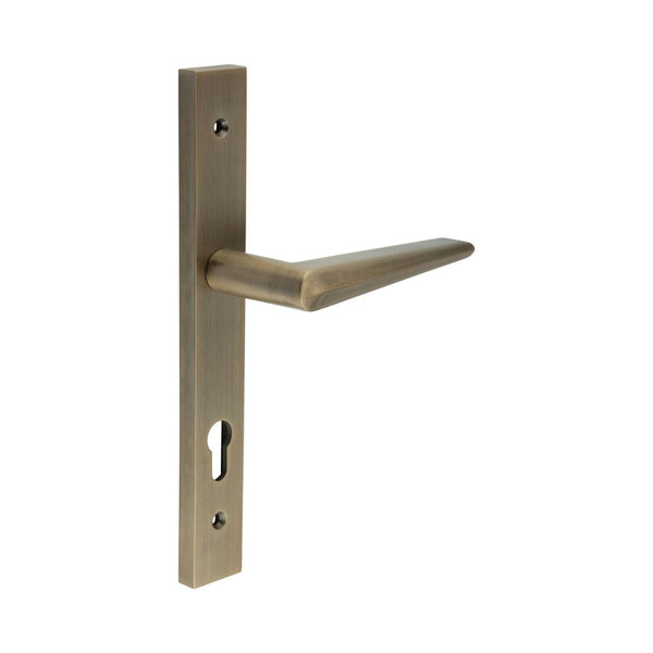 CR-107 Antique Brass Multi Point Backplate Door Handle - CR-107G4AB