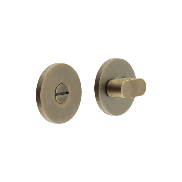 CR-801 Antique Brass Thumb Turn & Lock Round Rose - CR-801A7AB
