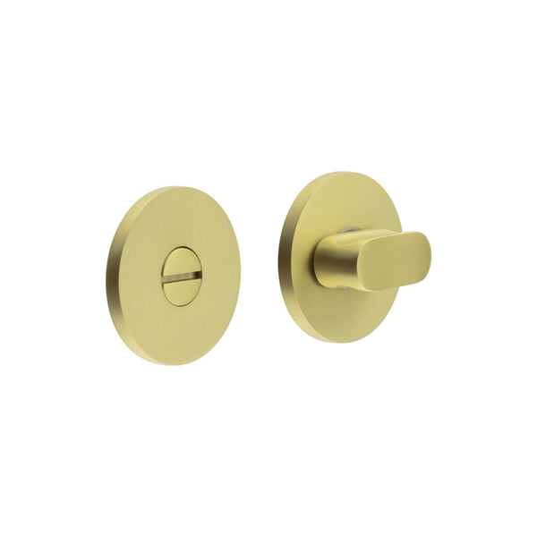 CR-801 Satin Brass Thumb Turn & Lock Round Rose - CR-801A7SB