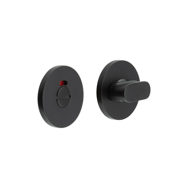 CR-801 Black Thumb Turn & Lock Round Rose w/ Indicator - CR-801AJ7MB