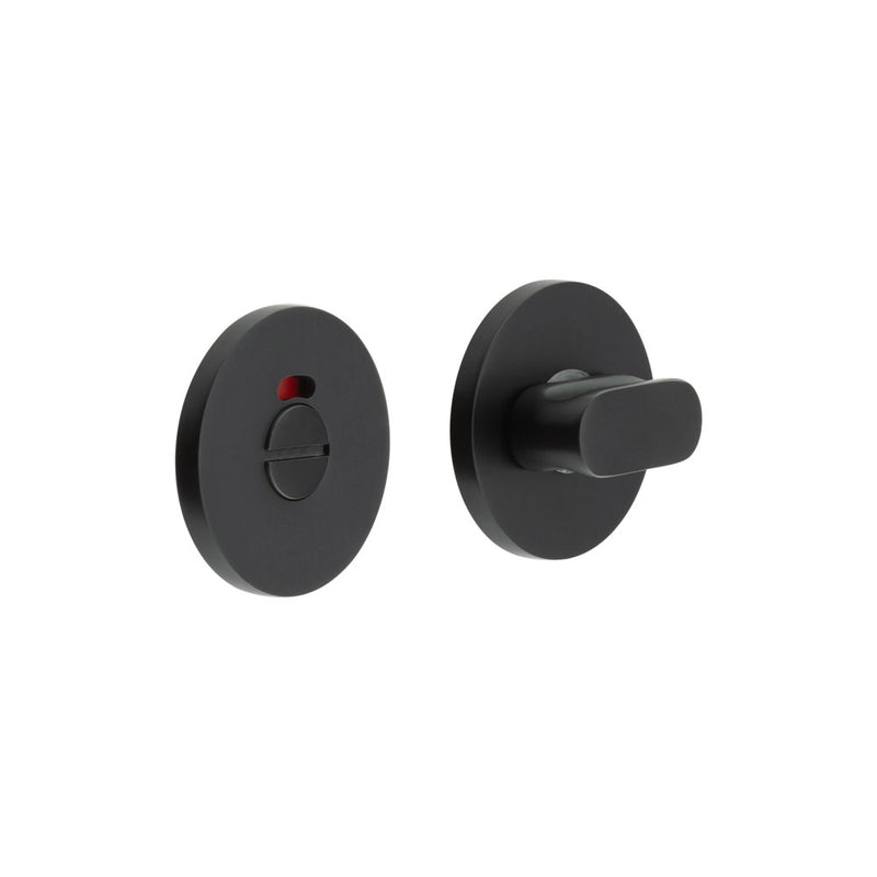 CR-801 Black Thumb Turn & Lock Round Rose w/ Indicator - CR-801AJ7MB