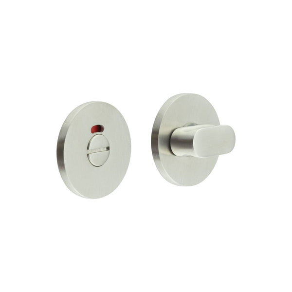 CR-801 Satin Stainless Steel Thumb Turn & Lock Round Rose w/ Indicator - CR-801AJ7SSS