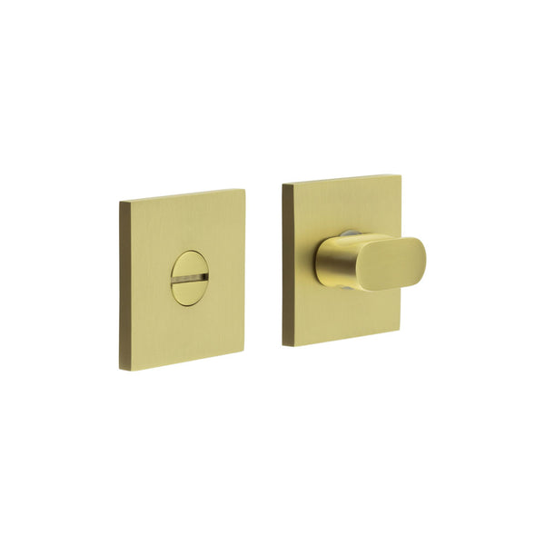 CR-801 Satin Brass Thumb Turn & Lock Square Rose - CR-801B7SB