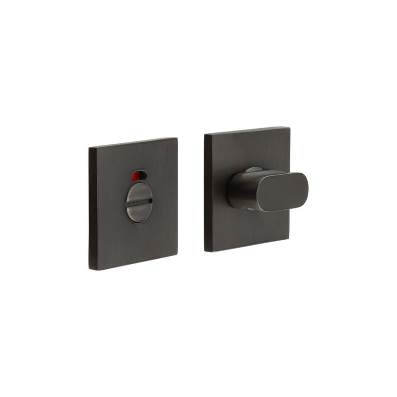 CR-801 Dark Bronze Thumb Turn & Lock Square Rose w/ Indicator - CR-801BK7DB