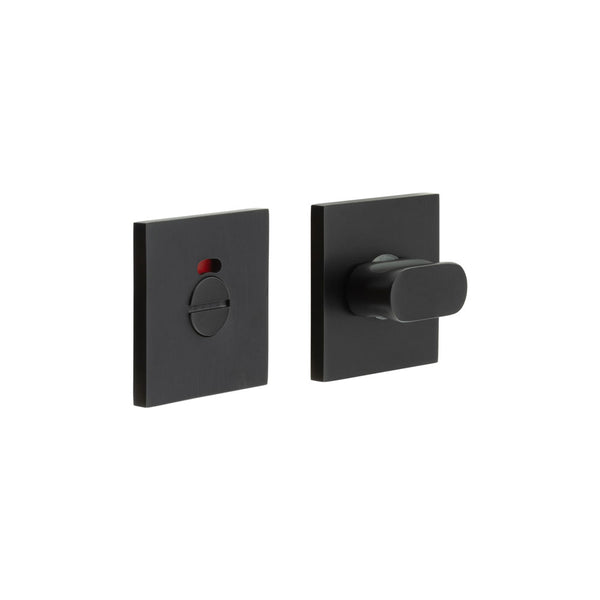CR-801 Black Thumb Turn & Lock Square Rose w/ Indicator - CR-801BK7MB