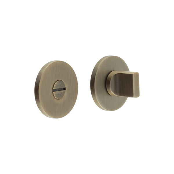 CR-802 Antique Brass Thumb Turn & Lock Round Rose - CR-802A7AB