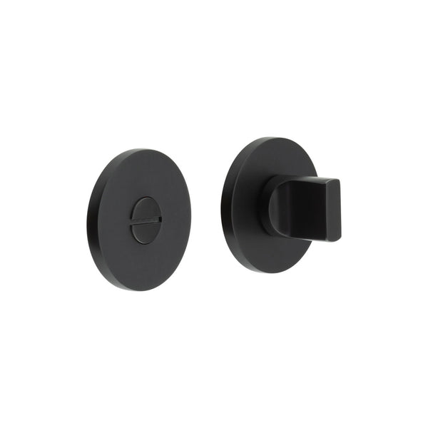 CR-802 Black Thumb Turn & Lock Round Rose - CR-802A7MB