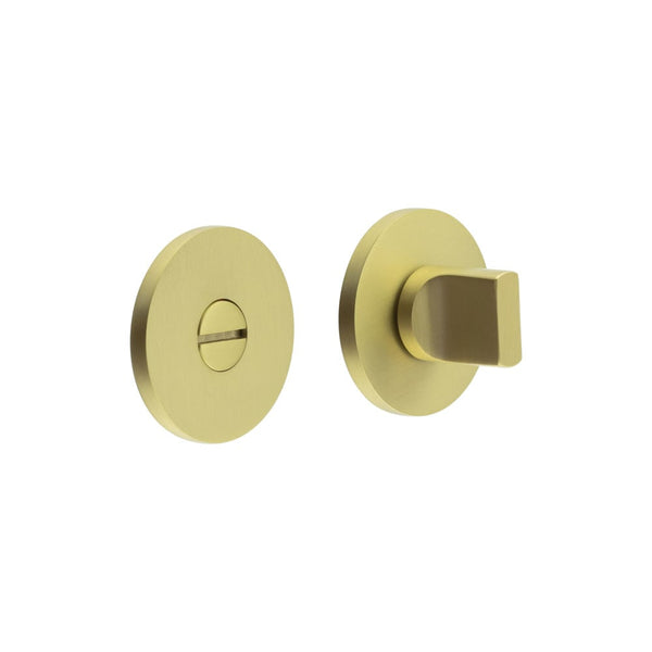CR-802 Satin Brass Thumb Turn & Lock Round Rose - CR-802A7SB