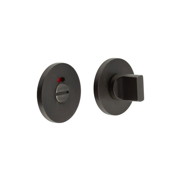 CR-802 Dark Bronze Thumb Turn & Lock Round Rose w/ Indicator - CR-802AJ7DB