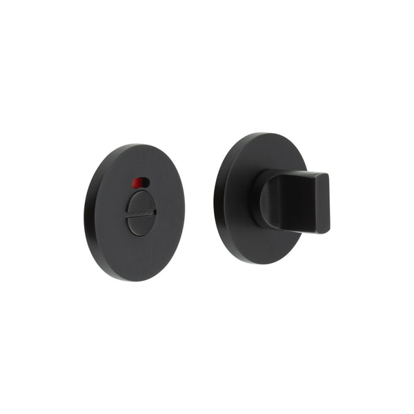 CR-802 Black Thumb Turn & Lock Round Rose w/ Indicator - CR-802AJ7MB