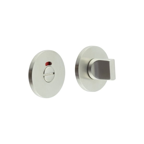 CR-802 Satin Stainless Steel Thumb Turn & Lock Round Rose w/ Indicator - CR-802AJ7SSS