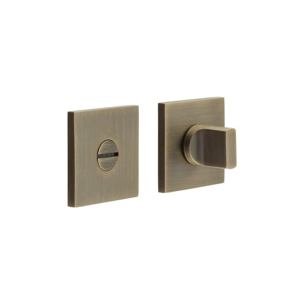 CR-802 Antique Brass Thumb Turn & Lock Square Rose - CR-802B7AB