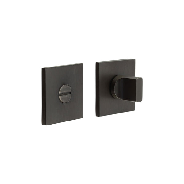 CR-802 Dark Bronze Thumb Turn & Lock Square Rose - CR-802B7DB