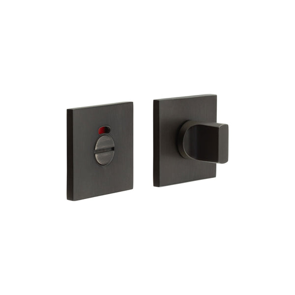 CR-802 Dark Bronze Thumb Turn & Lock Square Rose w/ Indicator - CR-802BK7DB