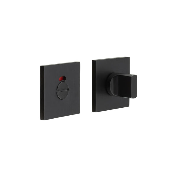 CR-802 Black Thumb Turn & Lock Square Rose w/ Indicator - CR-802BK7MB
