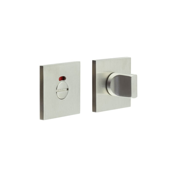 CR-802 Satin Stainless Steel Thumb Turn & Lock Square Rose w/ Indicator - CR-802BK7SSS