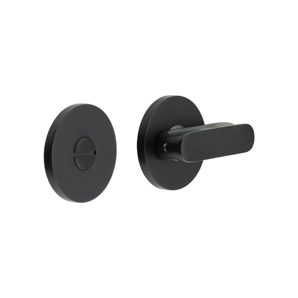 CR-803 Black Thumb Turn & Lock Round Rose - CR-803A7MB
