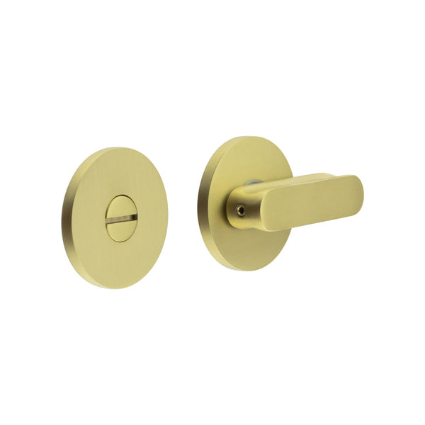 CR-803 Satin Brass Thumb Turn & Lock Round Rose - CR-803A7SB