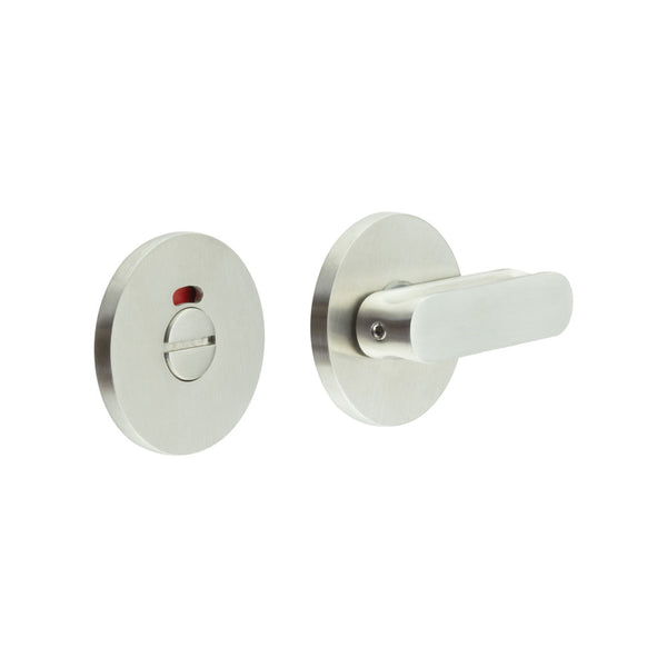CR-803 Satin Stainless Steel Thumb Turn & Lock Round Rose w/ Indicator - CR-803AJ7SSS