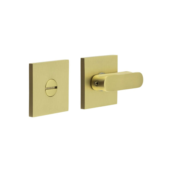 CR-803 Satin Brass Thumb Turn & Lock Square Rose - CR-803B7SB
